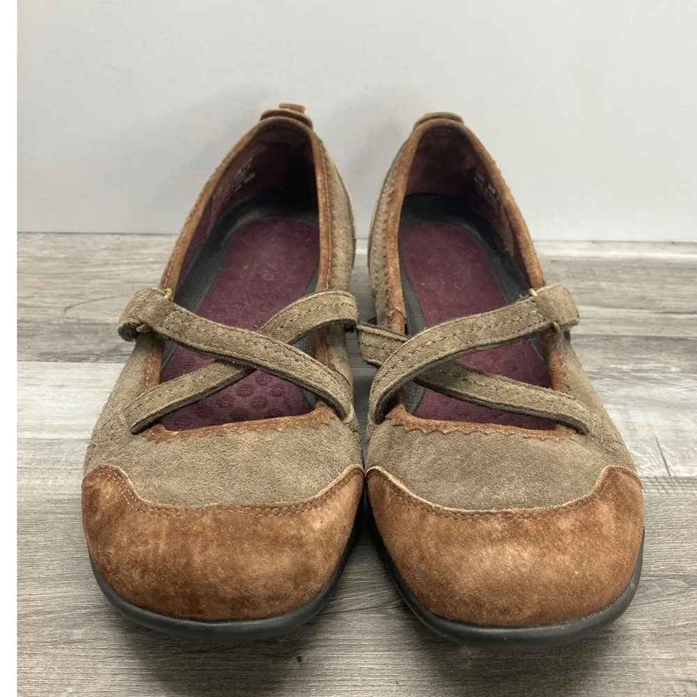 Privo by Clarks Womens Brown Suede Mary Jane Flats Comfort Shoes 76450 Size 8.5M - Picture 3 of 7